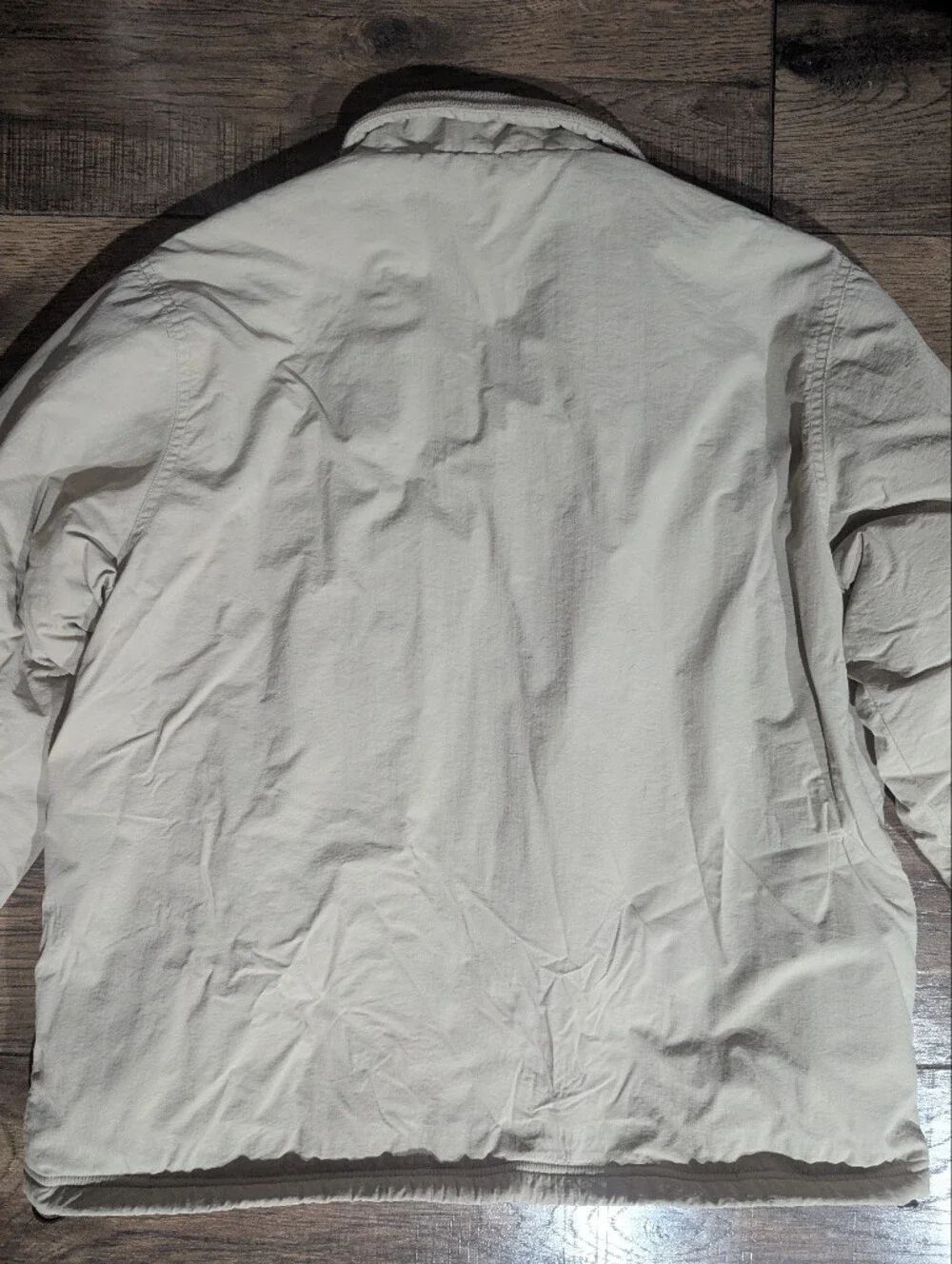 Cabela's Stillwater Supply Co Women's Khaki Nylon Zip Jacket Fleece Lining Sz L